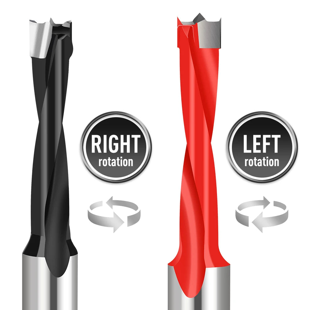XCAN 1pc 4-10mm Left/Right Rotation Wood Forstner Drill Bits Router