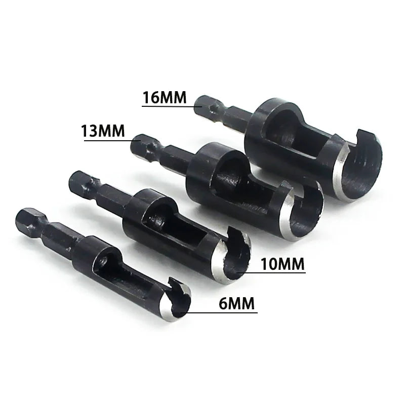 Carbon Steel Hex Shank Krachtige Dowel Bit Woodworking Drill Wood
