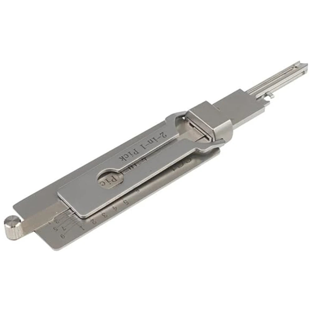 2-in-1 Stainless Steel Key Decoder Portable Precision Hook And Pickup