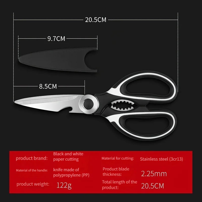 Multifunctional kitchen scissors Household fish cutting meat scissors