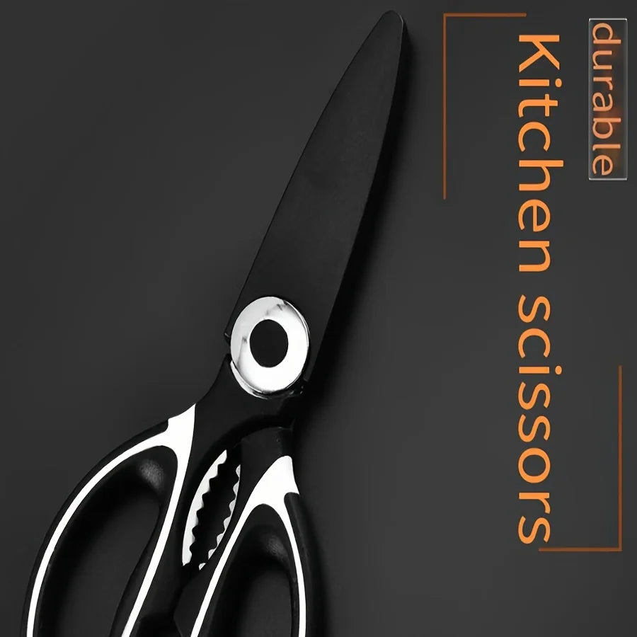 Heavy duty stainless steel kitchen scissors-multifunctional food