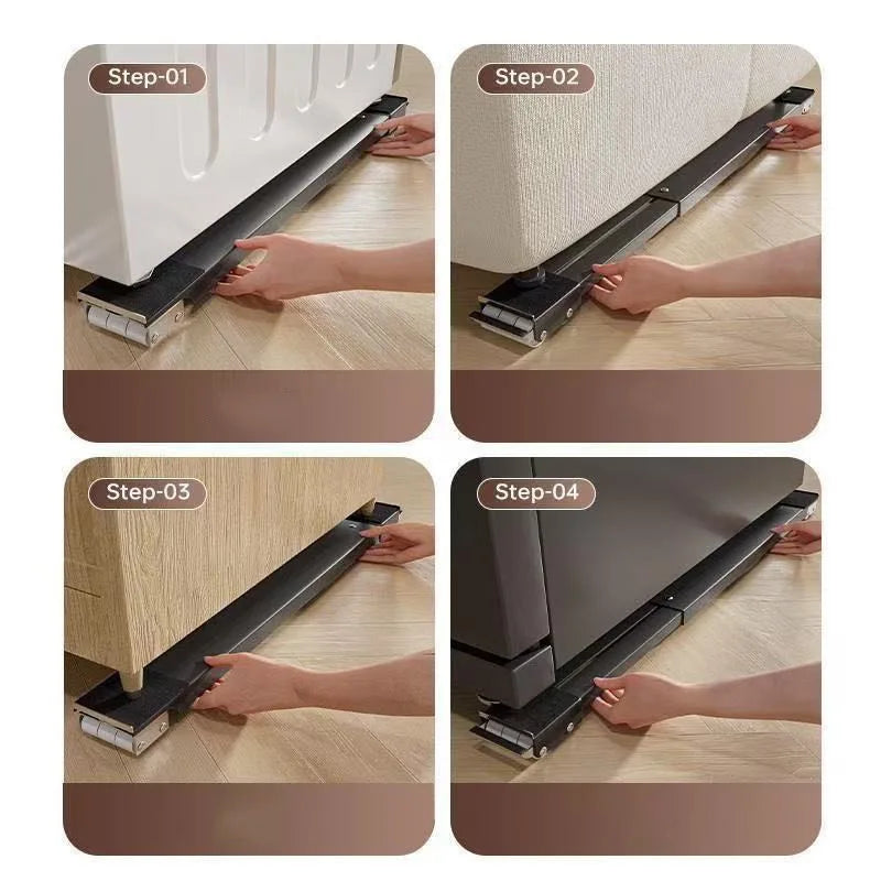 Retractable Refrigerator Base With Wheels Adjustable Stand