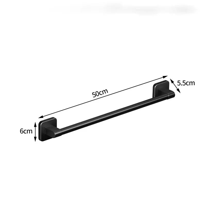 Wall Mounted Towel Rack Bathroom Storage Rack No Drilling Bathroom