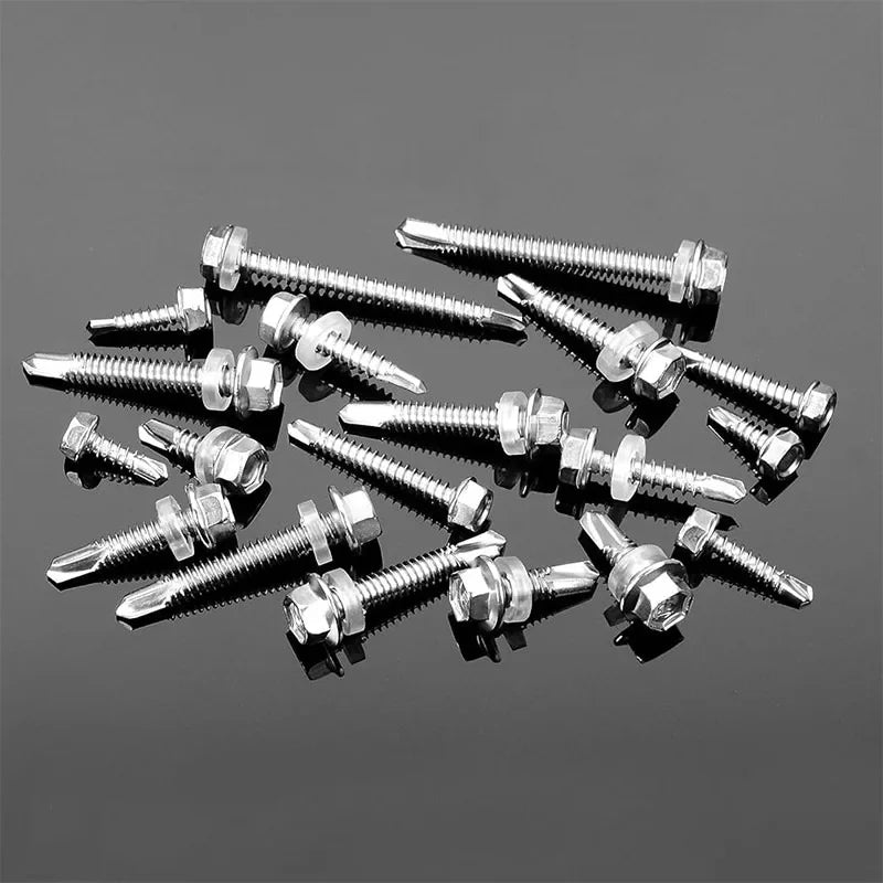 410 Stainless Steel Hex Head Self Drilling Screws M4.2 M4.8-M6.3mm