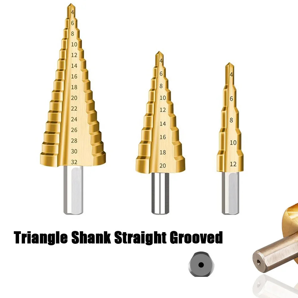 4-12 4-20 4-32 MM HSS Titanium Coated Step Drill Bit Drilling Power