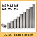 M2 M2.5 M3 M4 M5 M6 304 Stainless Steel Hex Motherboard Standoff Bo...
