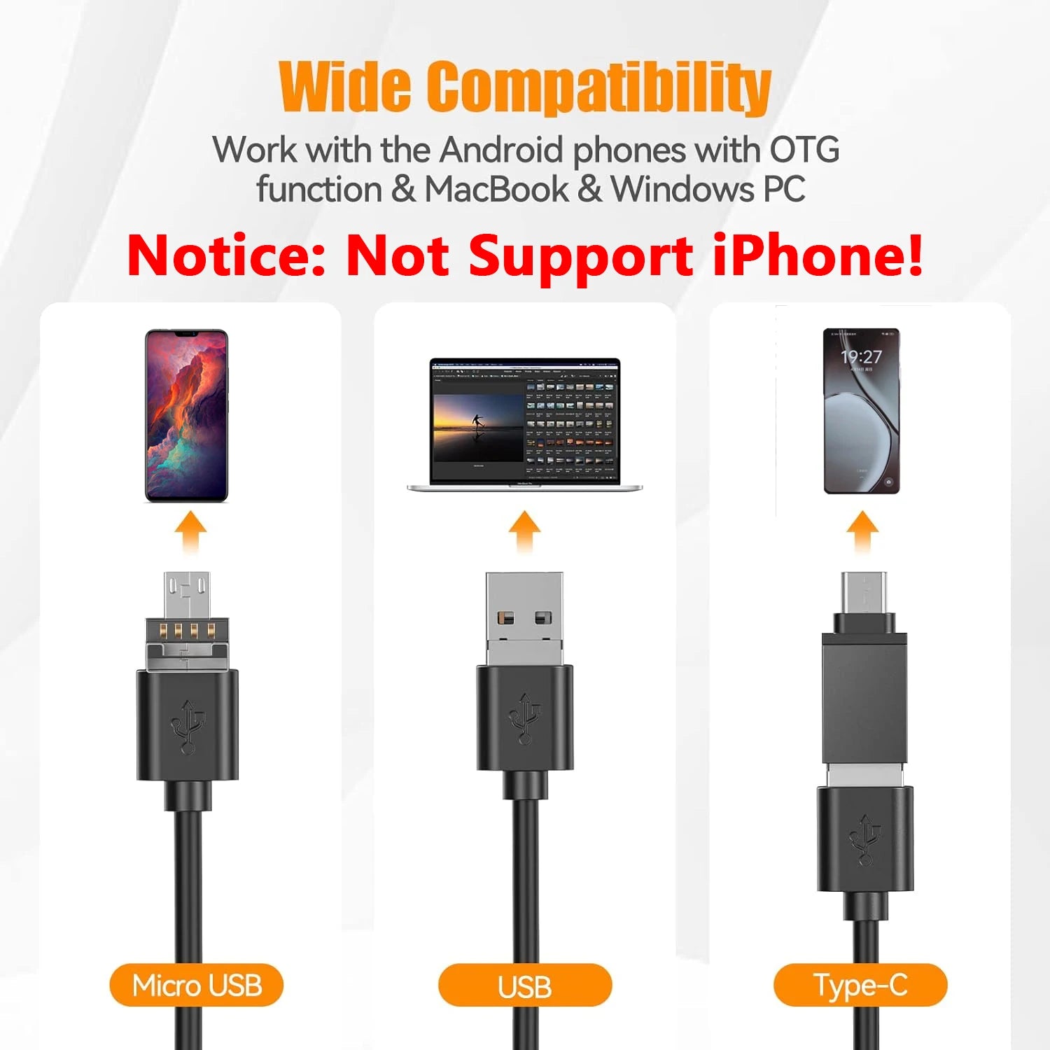 8MM 5MP Auto-Focus IP68 Waterproof Endoscope Sewer Channel Drain