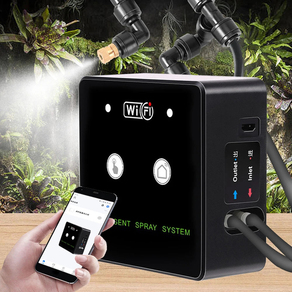 WiFi Smart Terrarium Misting System – 360° Timed Reptile Fogger