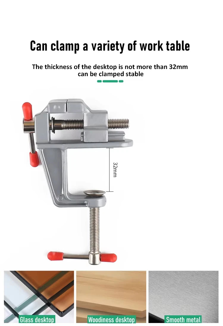 Mini Bench Vise Muliti-Funcational 3.5&quot Aluminum Miniature Small