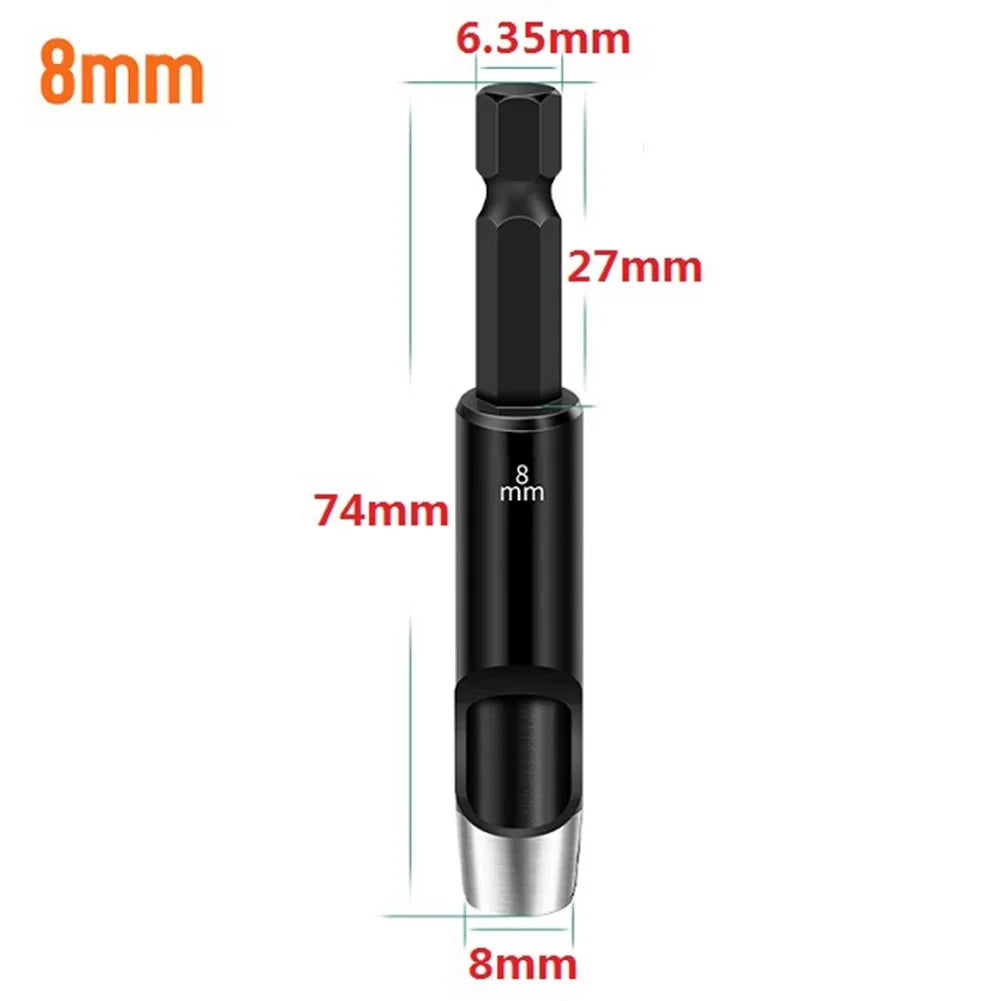 1/5pcs Leather Craft Hollow Hole Punches Hex Shank Adapter Hollow