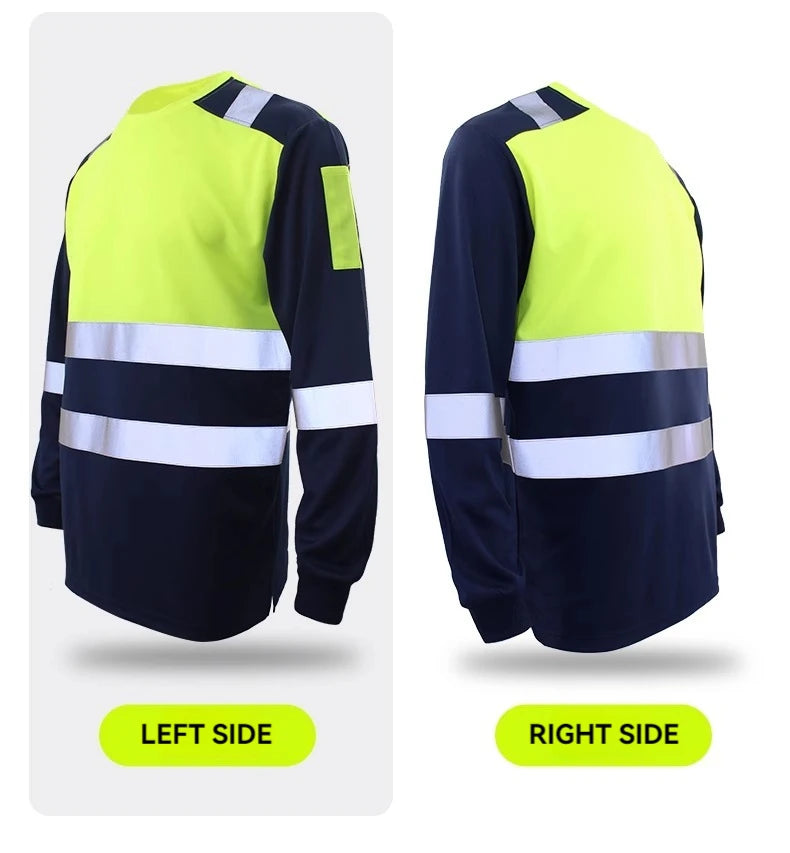 Men's Workwear Shirts Long Sleeve Hi Vis Shirts Workwear Hi Vis Work