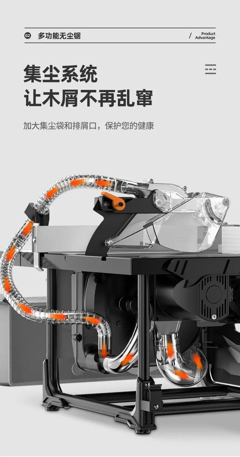 High-Precision Dust-Free Push Table Saw – Extendable Woodworking Bench