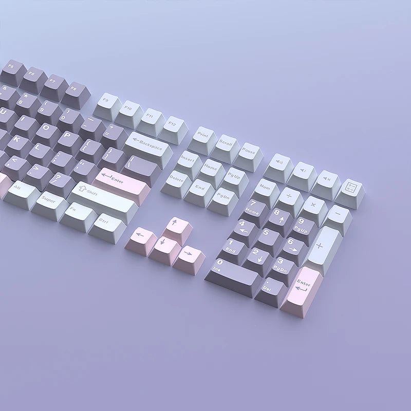 126 Keys Double Shot PBT Cherry Keycaps Mechanical Game Keyboard