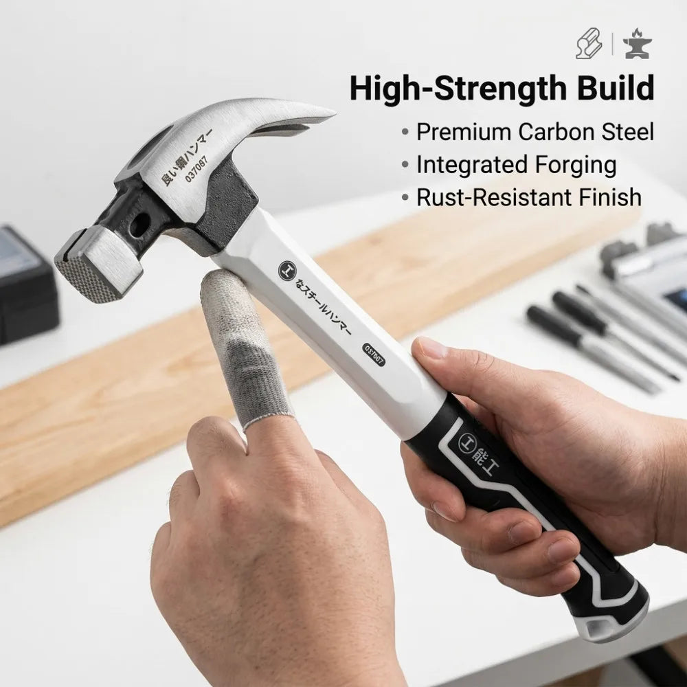 Claw Hammer with Long Handle, Double Nail, Carbon Steel