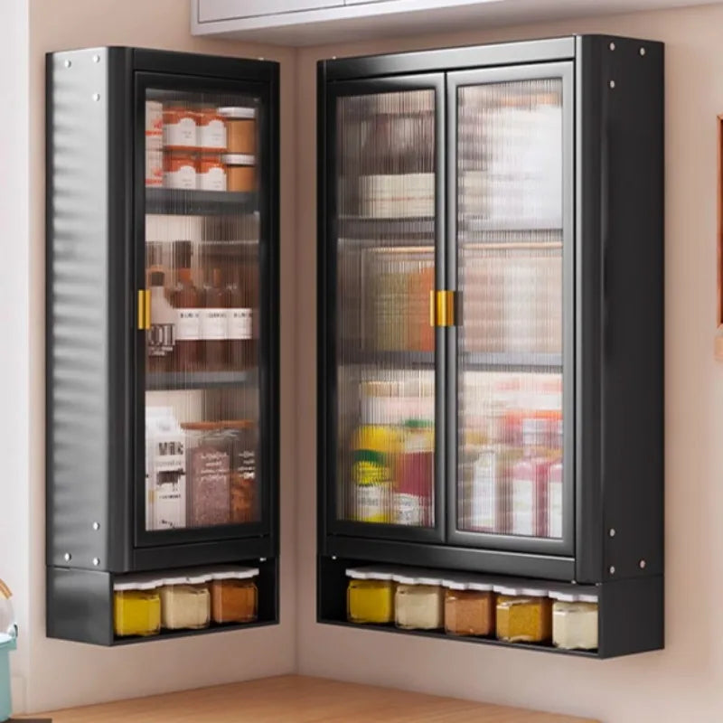 Wall-Mounted Kitchen Condiment Storage Rack – Oil, Salt & Sauce