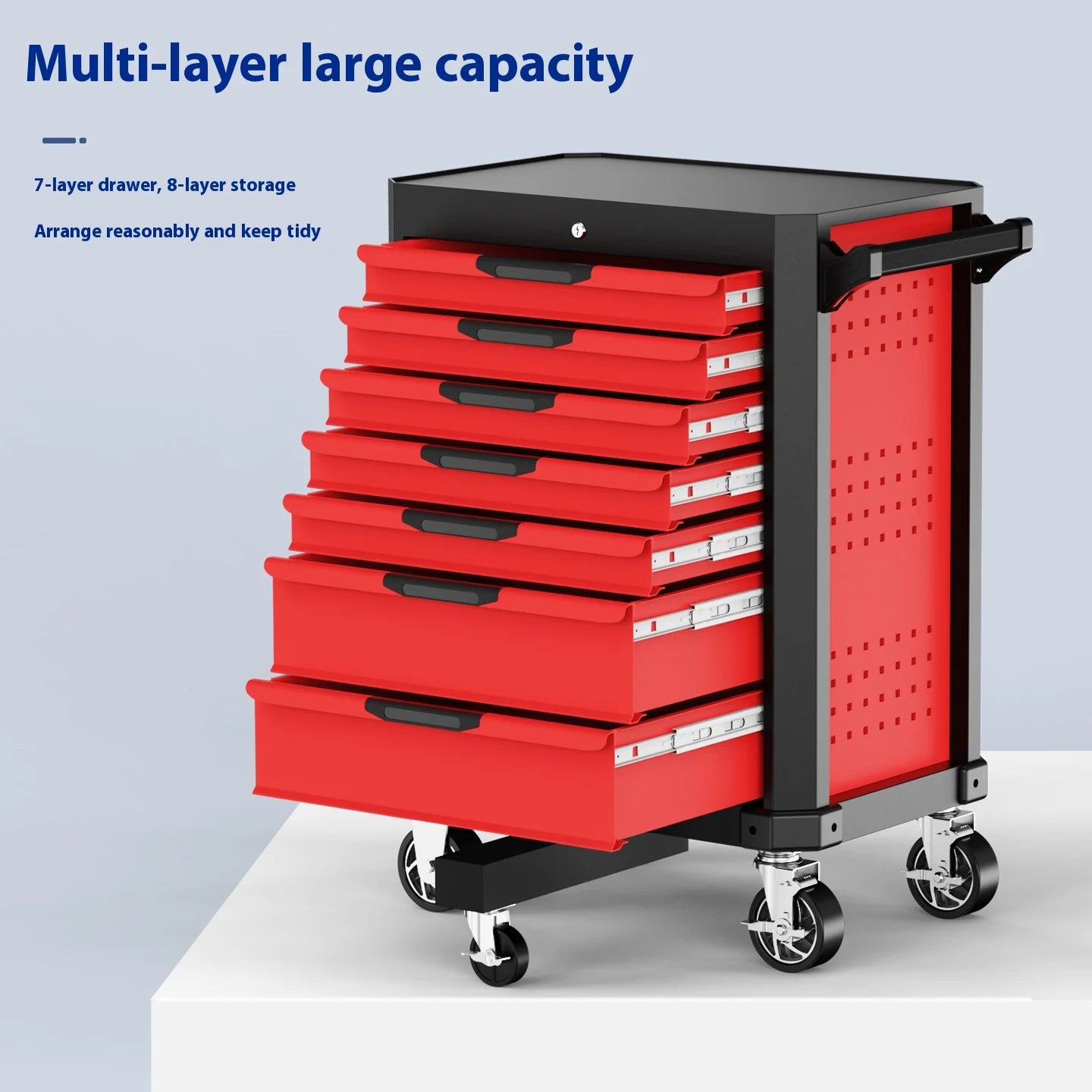 Heavy-Duty 7-Drawer Workshop Tool Cabinet with Lock