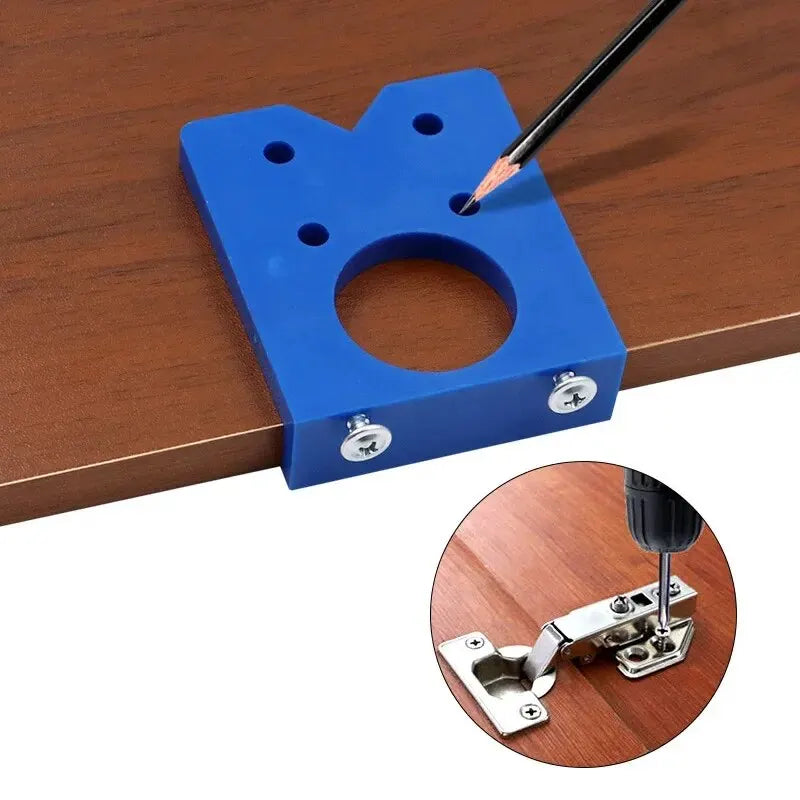 35mm Hinge Hole Drilling Guide Locator Hinge Drilling Jig Drill Bits