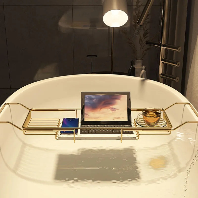 Bathtub shelf retractable multi-function, bathroom bath shelf