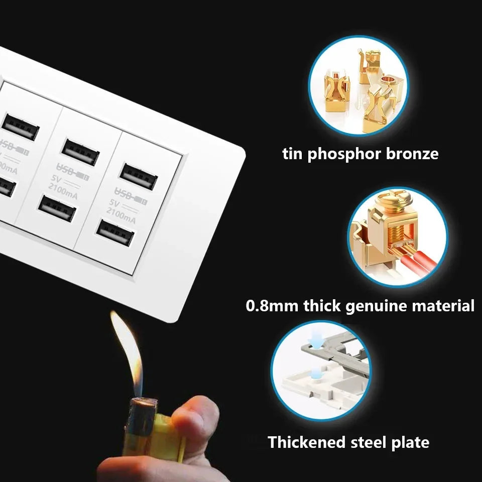 118 Type Brazil Korea Universal usb Wall socket
