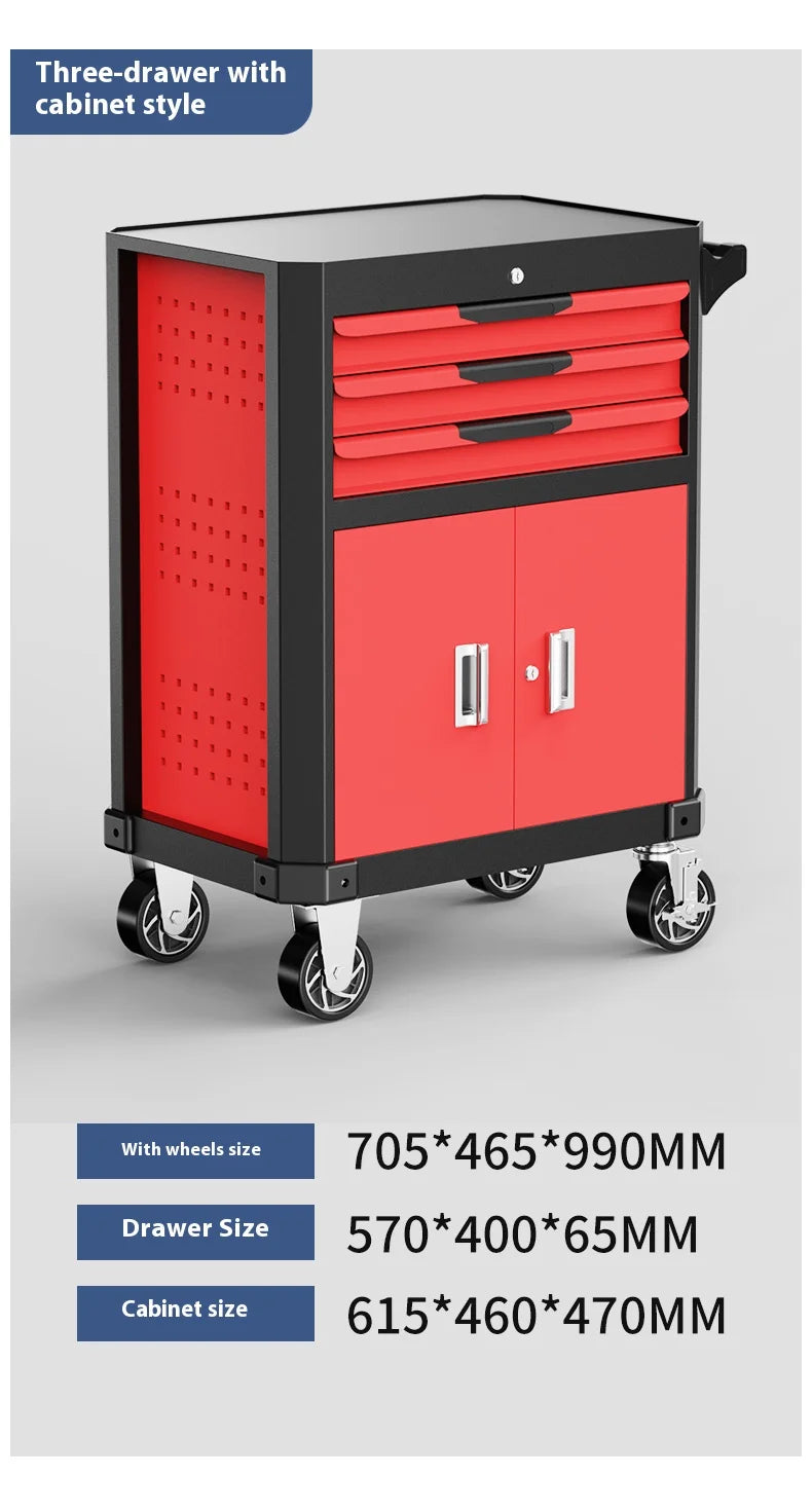 Heavy-Duty 7-Drawer Workshop Tool Cabinet with Lock