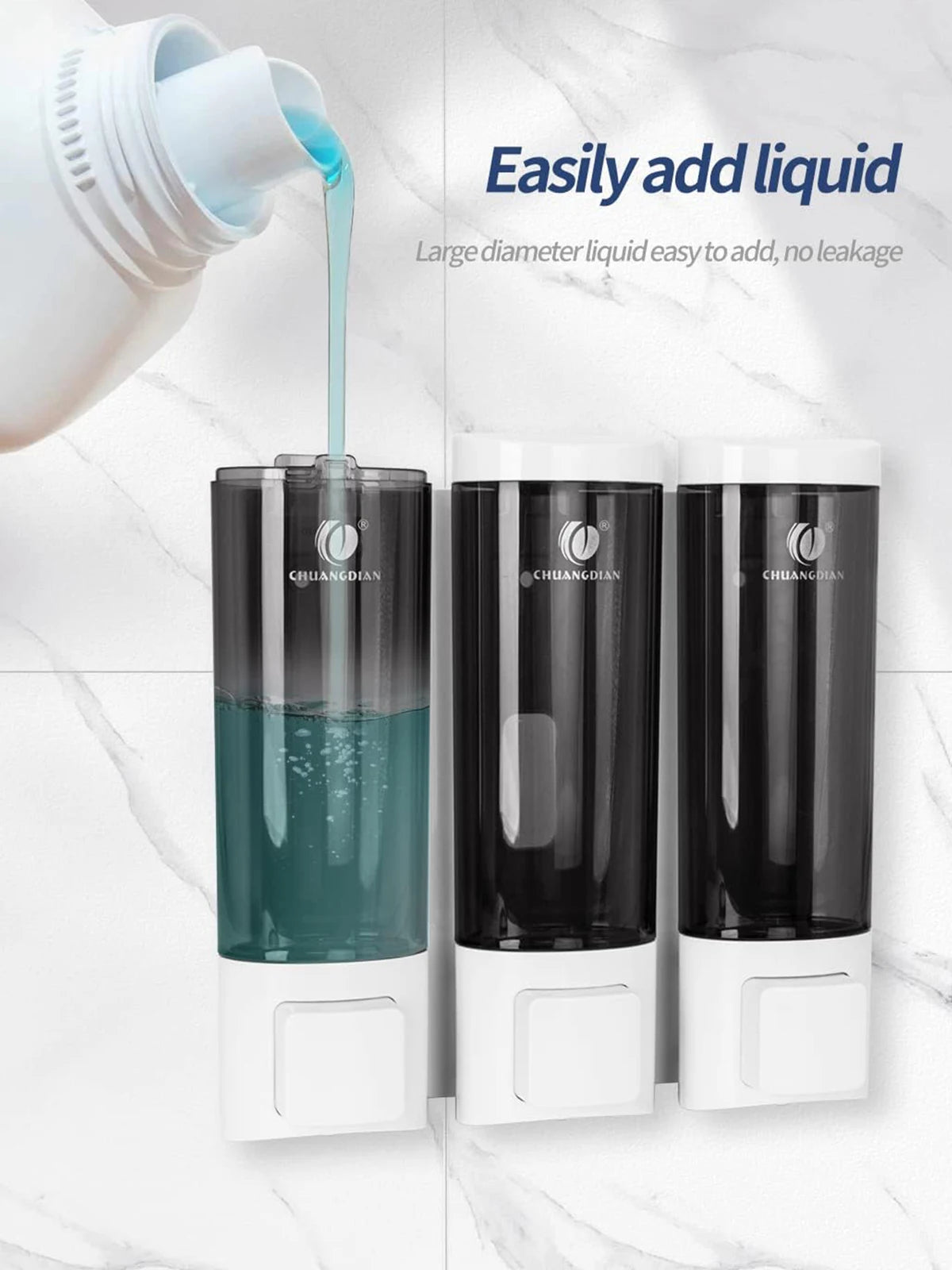 Wall Soap Shampoo Dispenser Bathroom Shower Gel Dispenser Kitchen