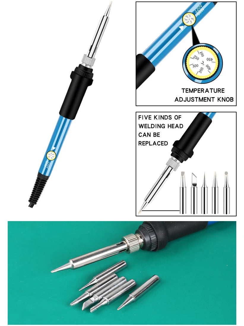 60W Adjustable Temperature Electric Soldering Iron Welding Iron