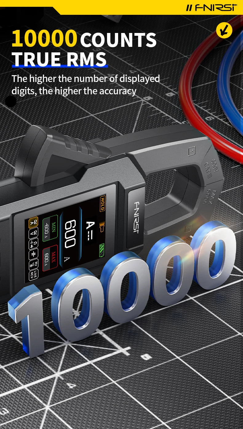 FNIRSI DMC-100 10000 Counts DC AC Current USB rechargeable Clamp