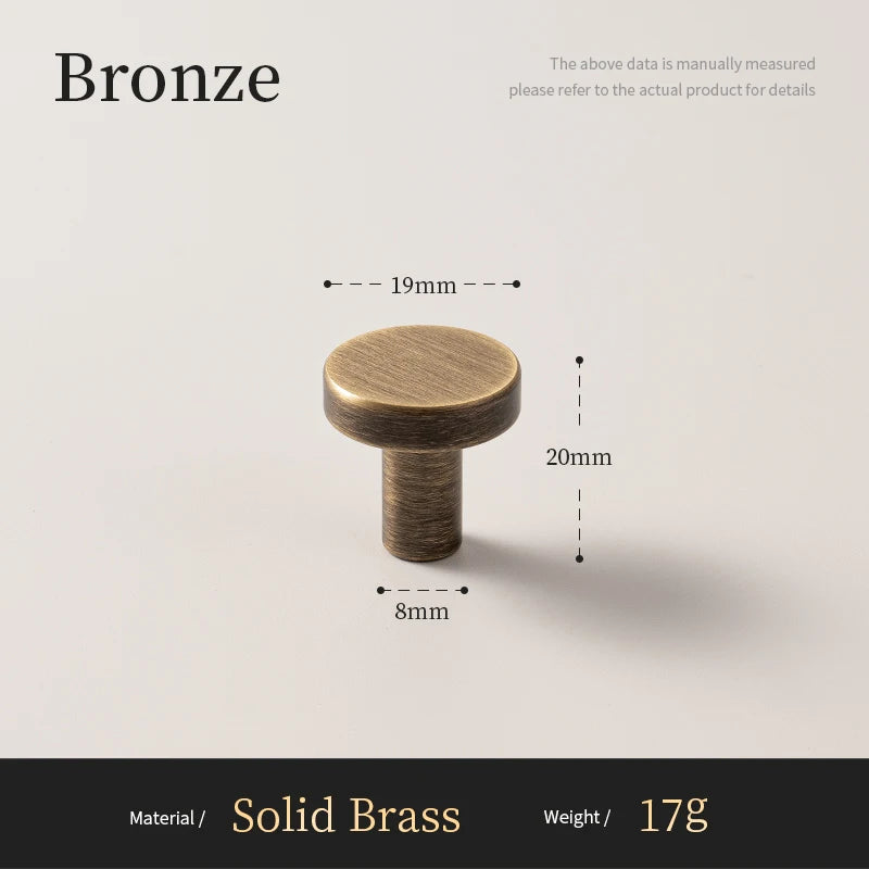 Bronze Brass Handle For Furniture Wardrobe Door Drawer Knob