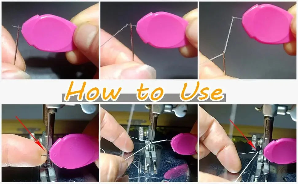 6Pcs Needle Threader Stitch Insertion Tool for Sewing Machine Plastic