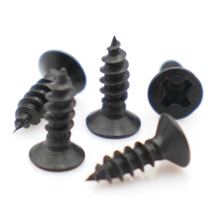 20/50pcs M2 M2.6 M3 M4 M5 M6 GB846 Black Zinc 304 Stainless Steel