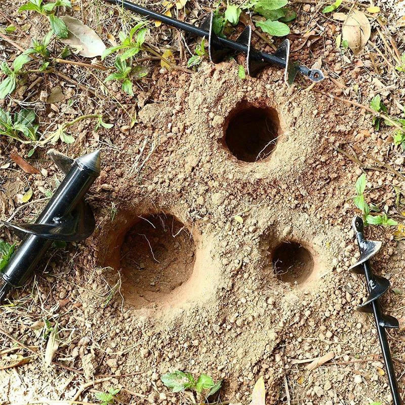 Garden Auger Drill Bit for Planting Solid Shaft Bulb Auger,Heavy Duty