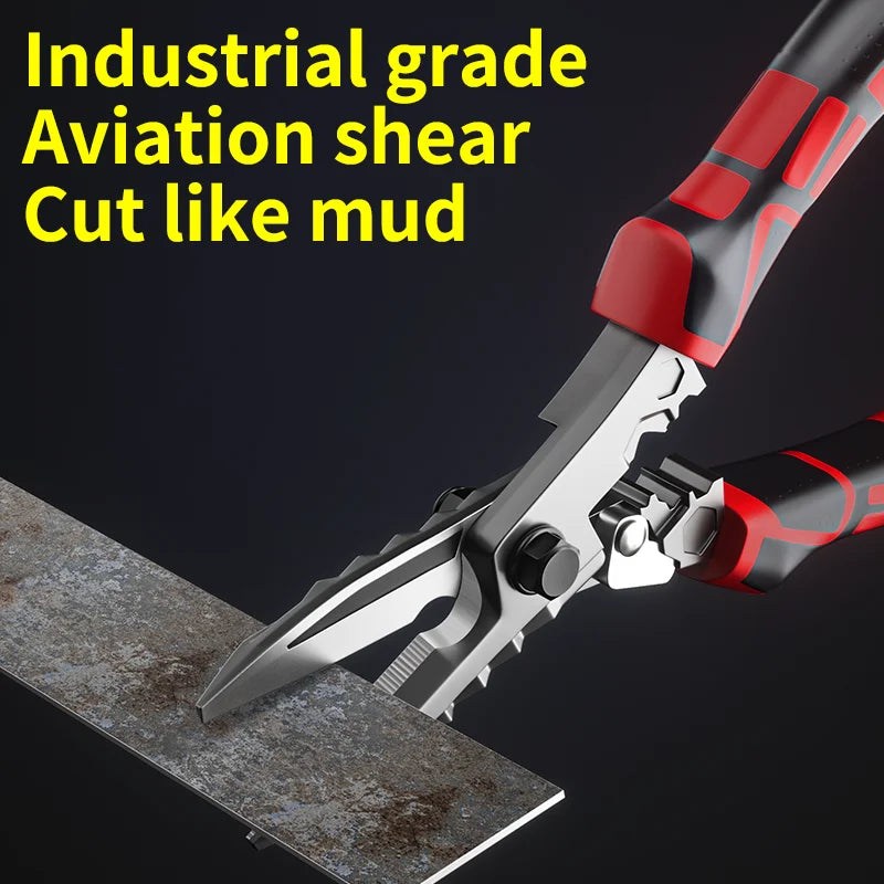 Multi-Functional Electrician Scissors, Crimping Wire Cutting Tool