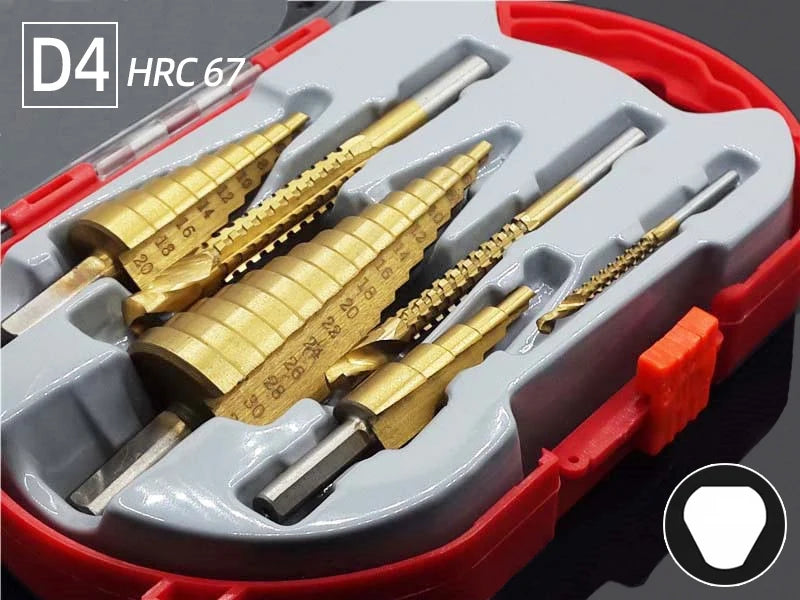 Step Drill Bit Saw Drill Bit Set Titanium 4-12 4-20 4-32mm Wood Metal