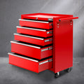 Giantz 5 Drawer Rolling Tool Cabinet – Red