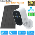1080P WiFi Camera Solar Battery Outdoor Wireless Solar Powered
