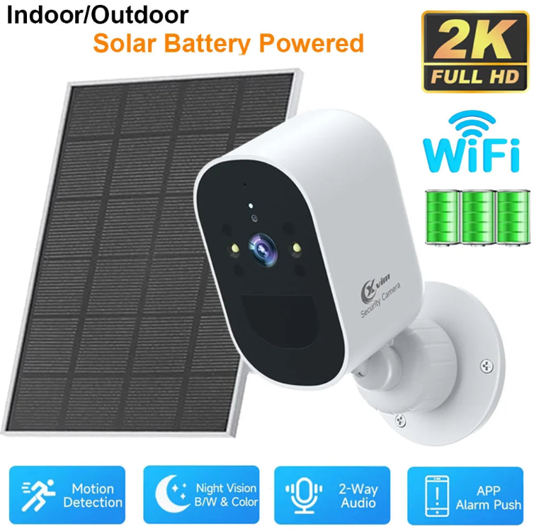 1080P WiFi Camera Solar Battery Outdoor Wireless Solar Powered