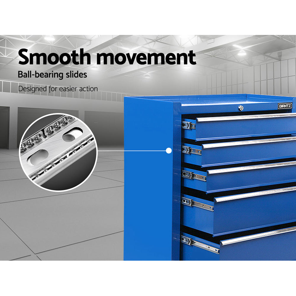 Giantz 5 Drawer Rolling Tool Cabinet – Blue