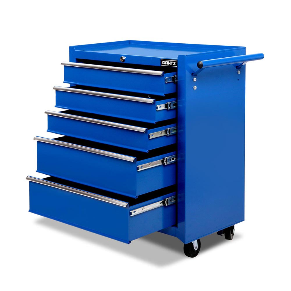 Giantz 5 Drawer Rolling Tool Cabinet – Blue