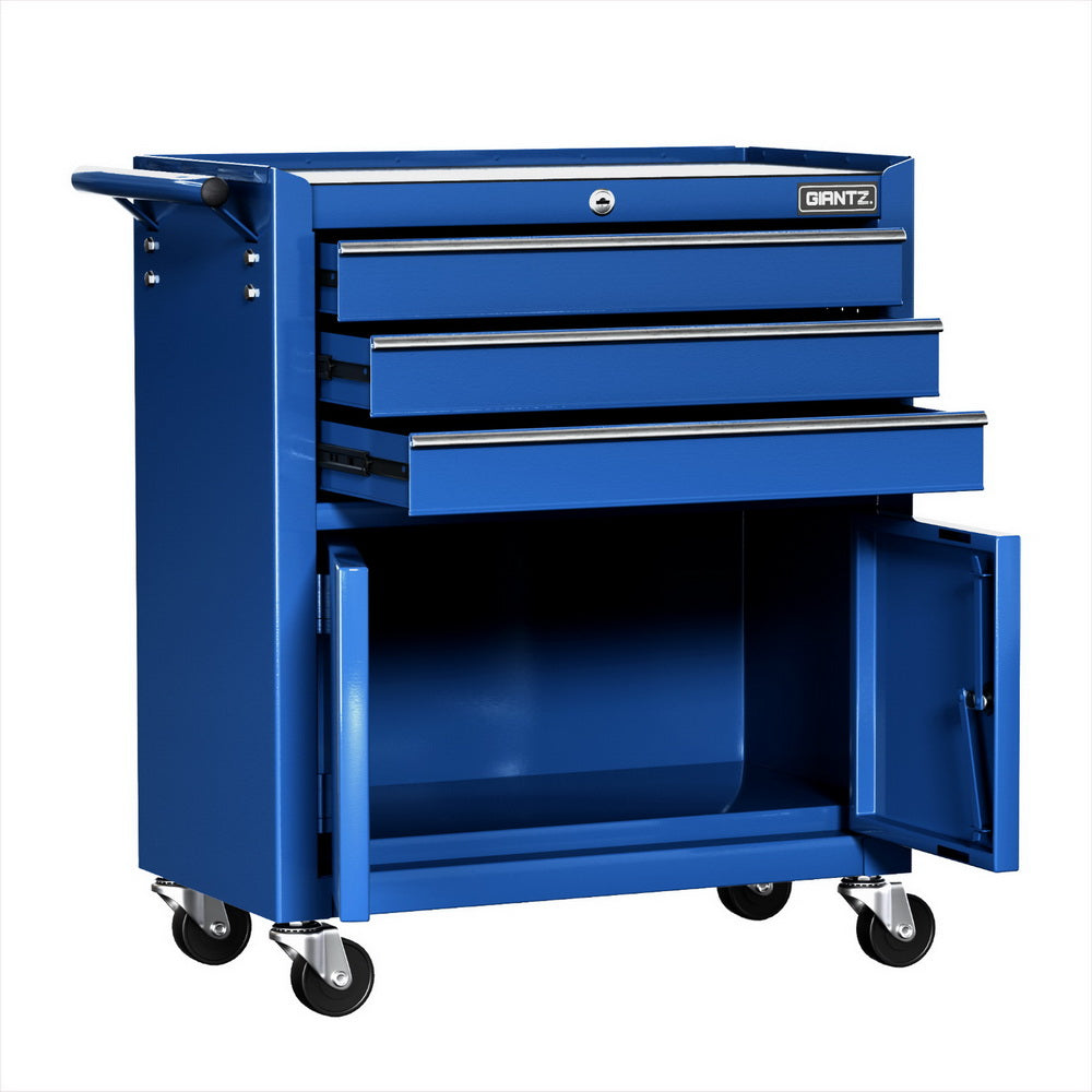 Giantz 3 Drawer Tool Cabinet with Door – Blue