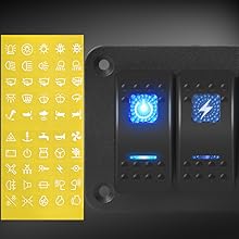 2 3 4 5 6 8 Gang Waterproof Marine Switch Panel 12V With 4.2A Dual